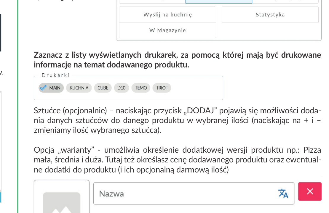 Konfiguracja produktu i wariantów w systemie ABS POS