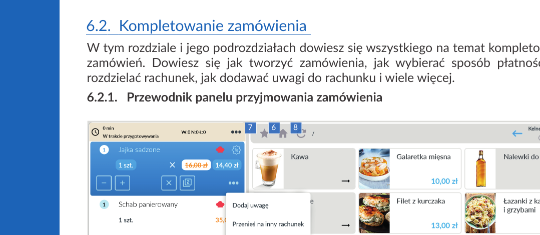 Panel przyjmowania zamówień ABS POS